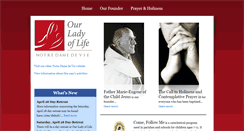 Desktop Screenshot of ourladyoflifeinstitute.org